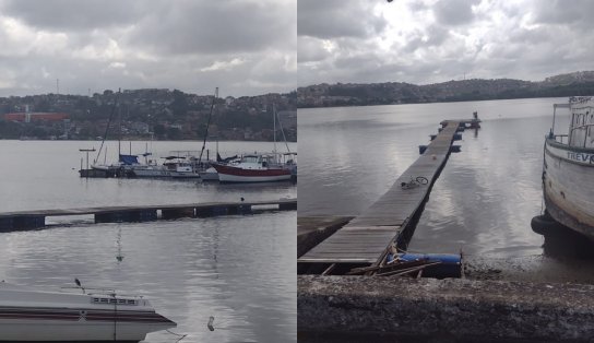 Píeres irregulares e barcos abandonados na Ribeira, em Salvador, são alvo de vereador  