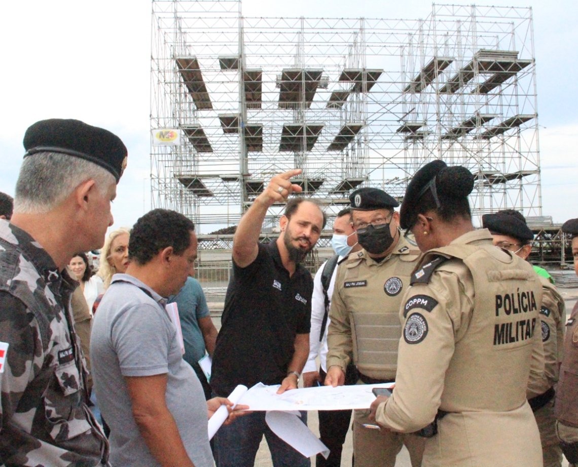 Virada Salvador: forças de segurança verificam espaço do evento