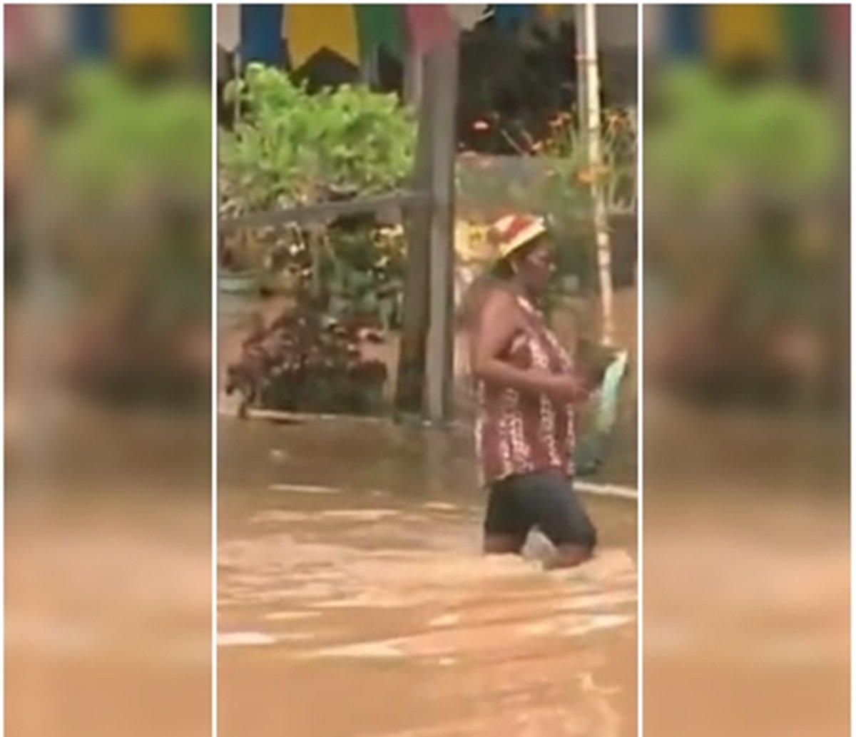 Rio Subaé transborda em Santo Amaro e causa transtornos à população; assista