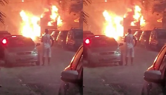 Food truck pega fogo no Nordeste de Amaralina; veja vídeo