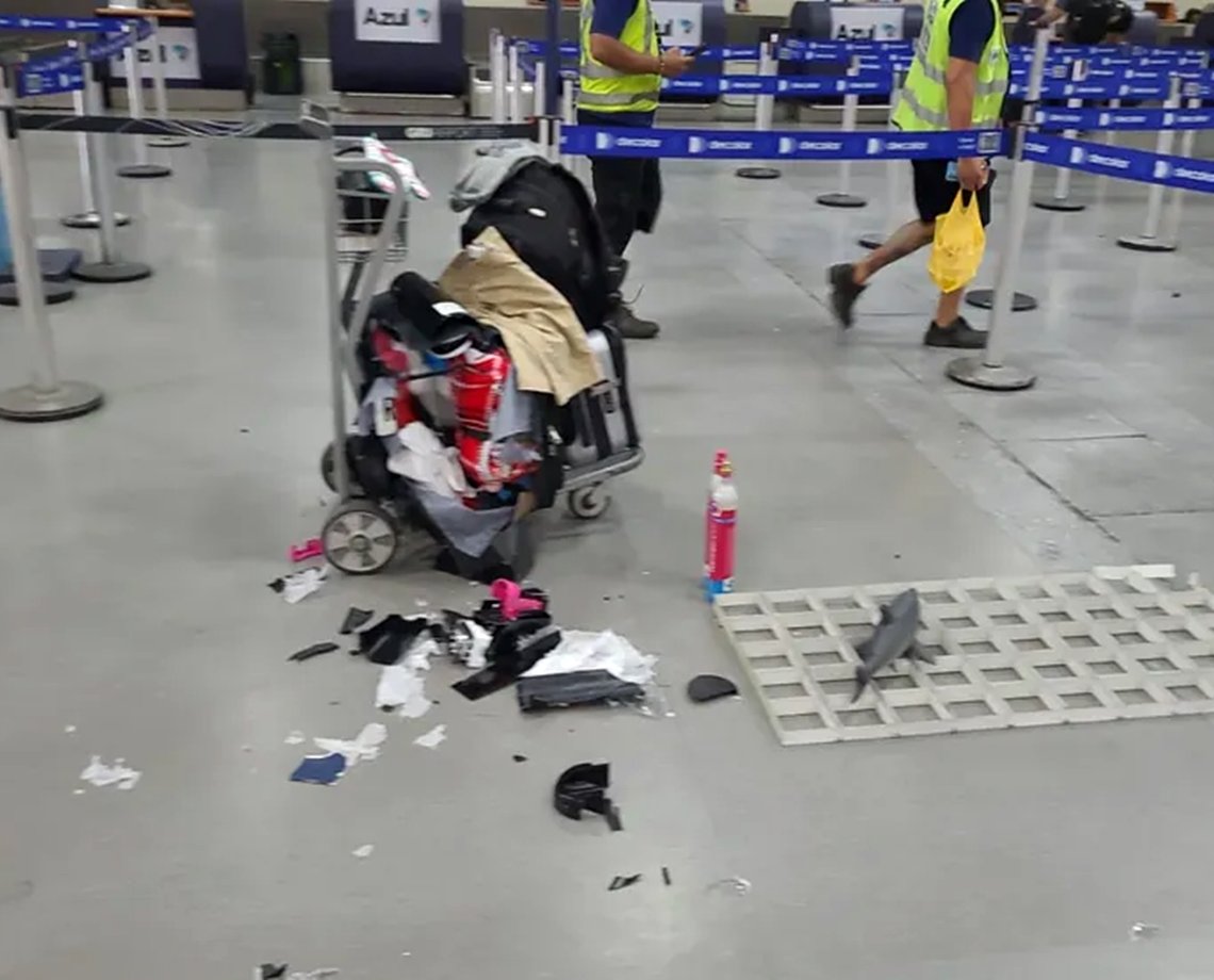 Mala de passageiro explode em aeroporto de Guarulhos por causa de lata de spray 