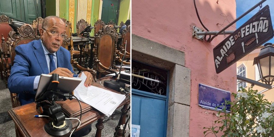 Placa da Rua Alaíde do Feijão é instalada e Suíca celebra: “Importante referência à luta do povo negro”