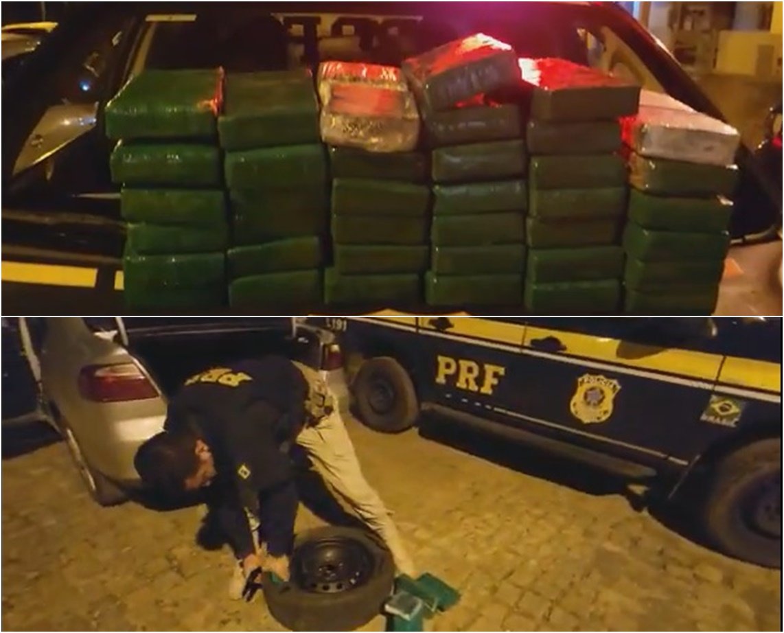 Com drogas até no estepe, motorista é detido com quase R$ 7 milhões em cocaína na Bahia