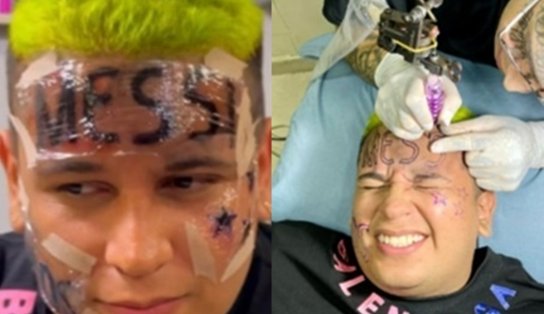 Influencer colombiano tatua "Messi Deus" no rosto, mas se arrepende; "dizem que não sou exemplo positivo"