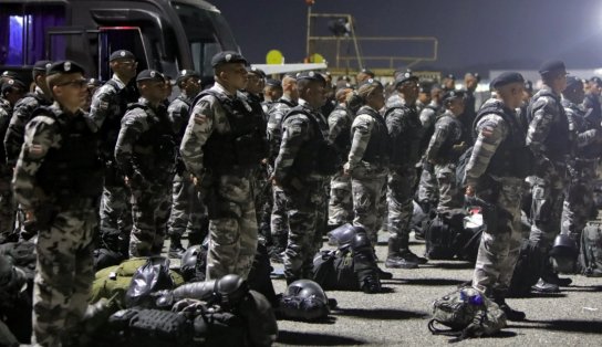 Tropa com 70 policiais militares da Bahia é enviada para reforçar a segurança no DF