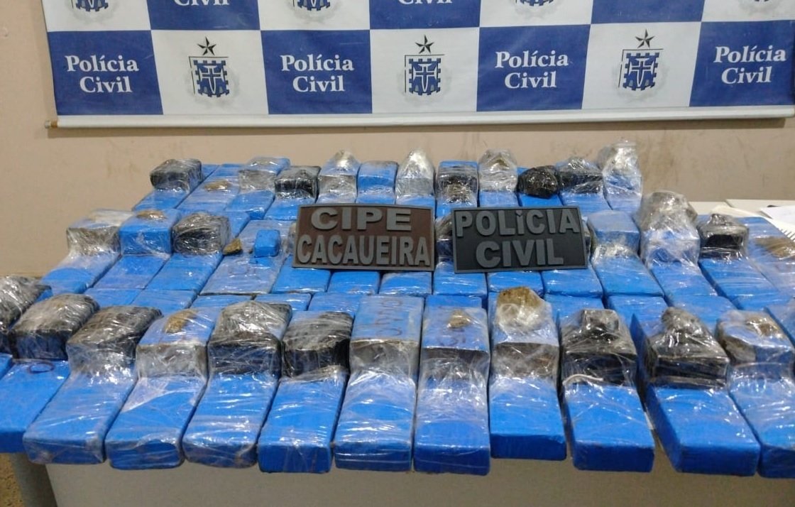 Após denúncia anônima, polícia apreende 40 kg de maconha no sul da Bahia