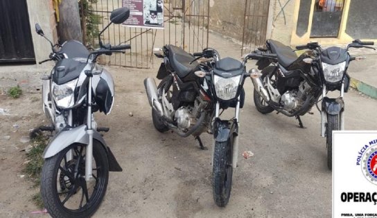 Policiais militares recuperam três motocicletas com restrição de roubo no bairro de São Cristóvão