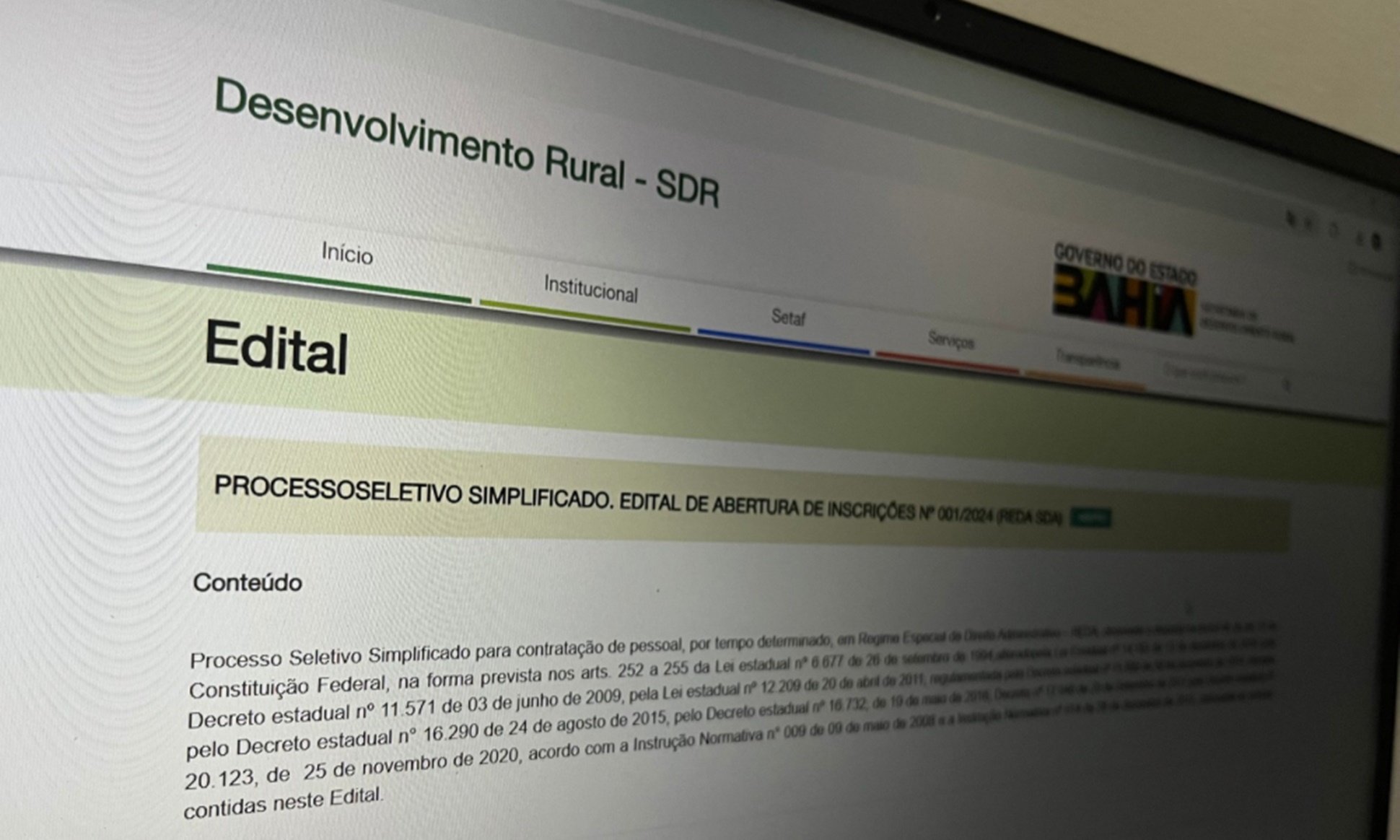 Secretaria de Desenvolvimento Rural abre REDA com 193 vagas