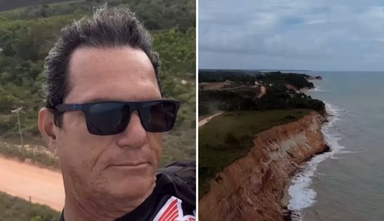 Turista mineiro morre em acidente com parapente na Praia da Areia Branca, em Prado 