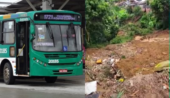 Moradores de Cajazeiras 11 seguem sem ônibus após deslizamento de terra