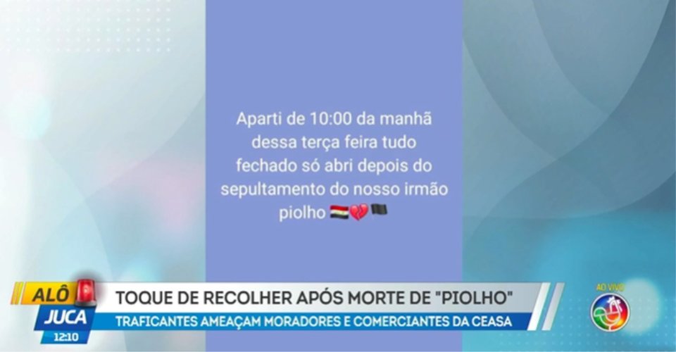 Tráfico determina toque de recolher na Ceasa após morte de traficante