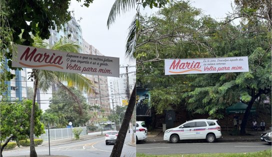 'Não volta, Maria': placas em Salvador são de campanha contra violência doméstica