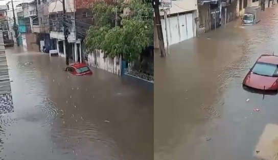 Moradores do Uruguai ficam ilhados por causa da chuva em Salvador