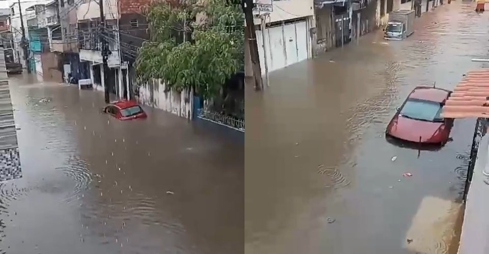 Moradores do Uruguai ficam ilhados por causa da chuva em Salvador