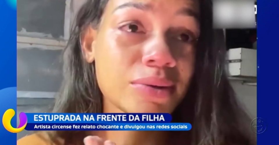 Artista circense é estuprada na frente da filha 