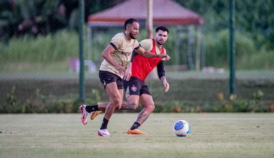 Depois de vencer o Fortaleza, Vitória treina para jogo contra o Grêmio