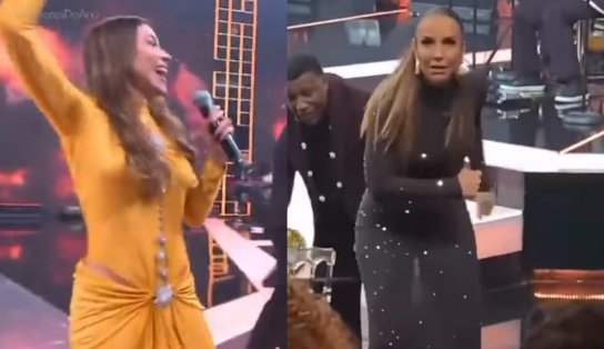 Ivete Sangalo corre para pegar avião de dinheiro lançado por Patrícia Abravanel 