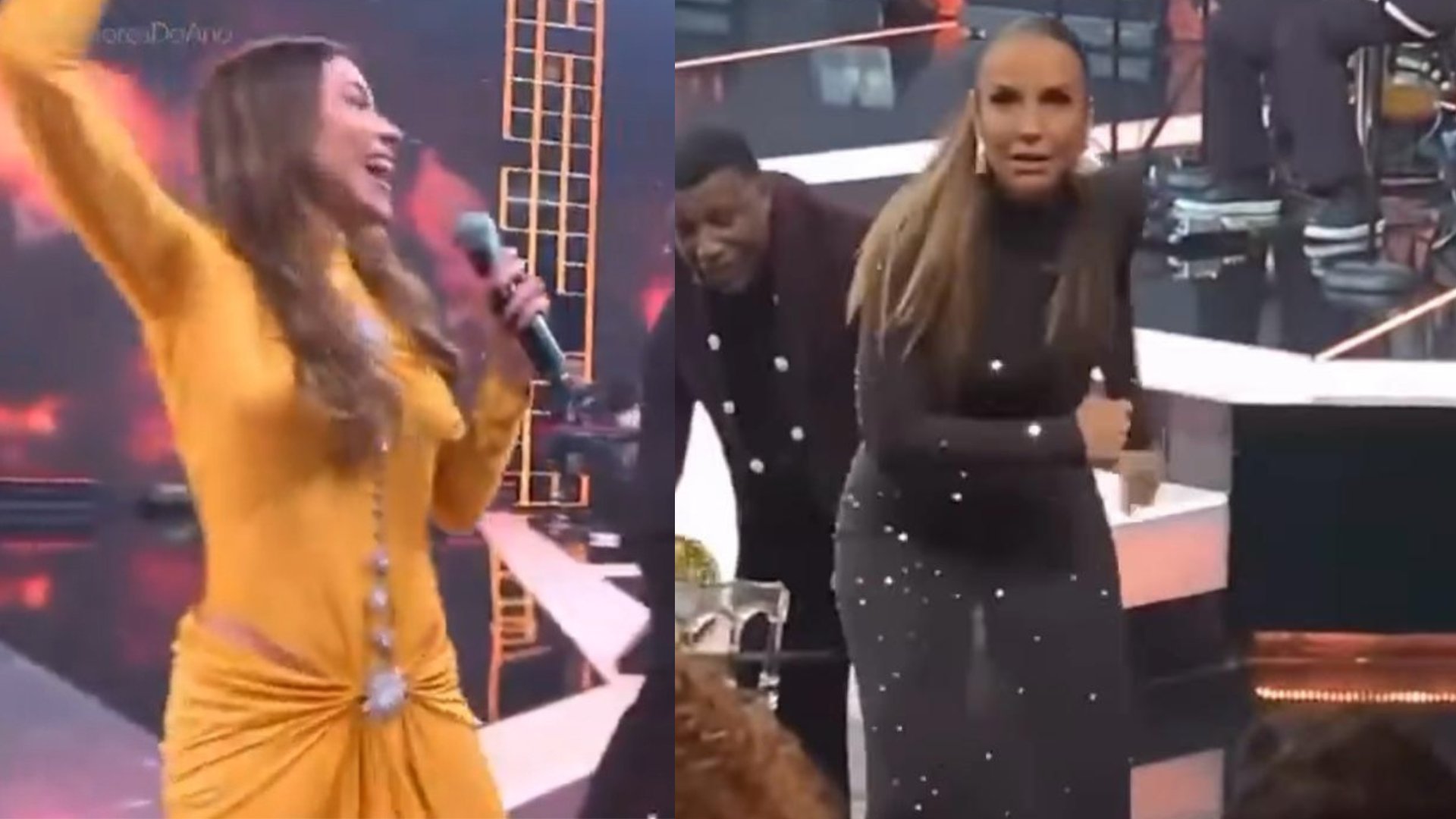 Ivete Sangalo corre para pegar avião de dinheiro lançado por Patrícia Abravanel 