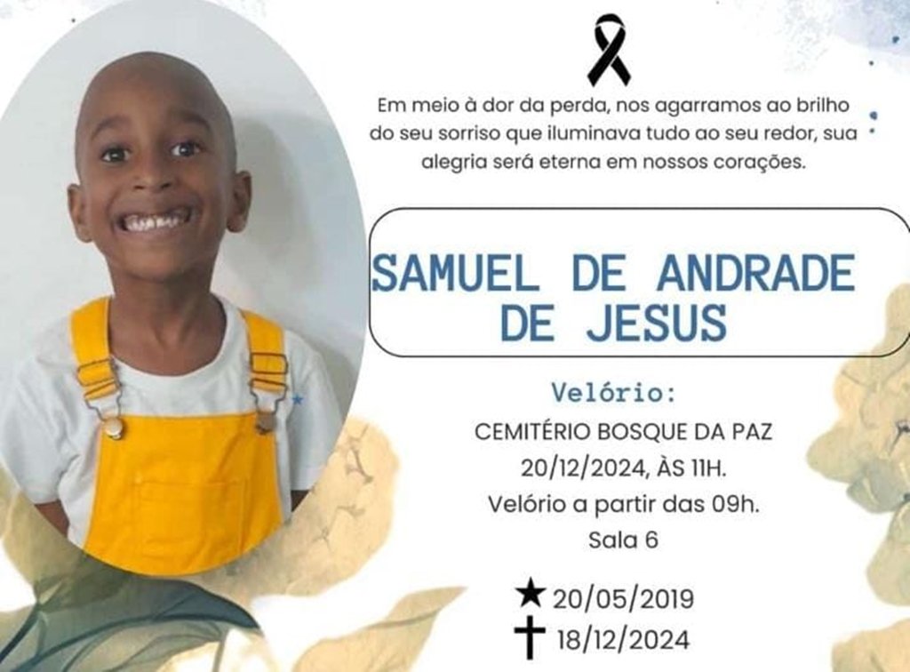 Corpo de menino de 5 anos morto em Itinga é enterrado nesta sexta