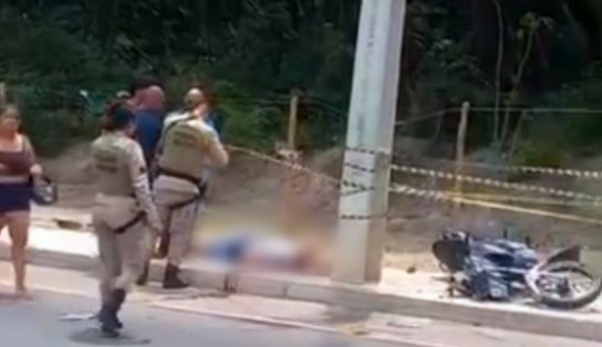 Motociclista morre após bater contra poste nas proximidades do Barradão