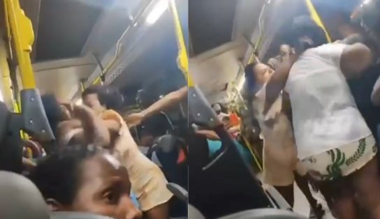 Mulheres trocam tapas e socos em ônibus de Salvador; veja vídeo 