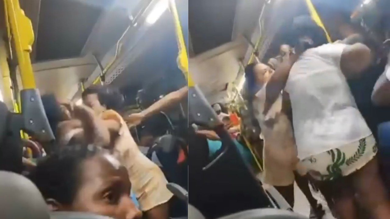 Mulheres trocam tapas e socos em ônibus de Salvador; veja vídeo 