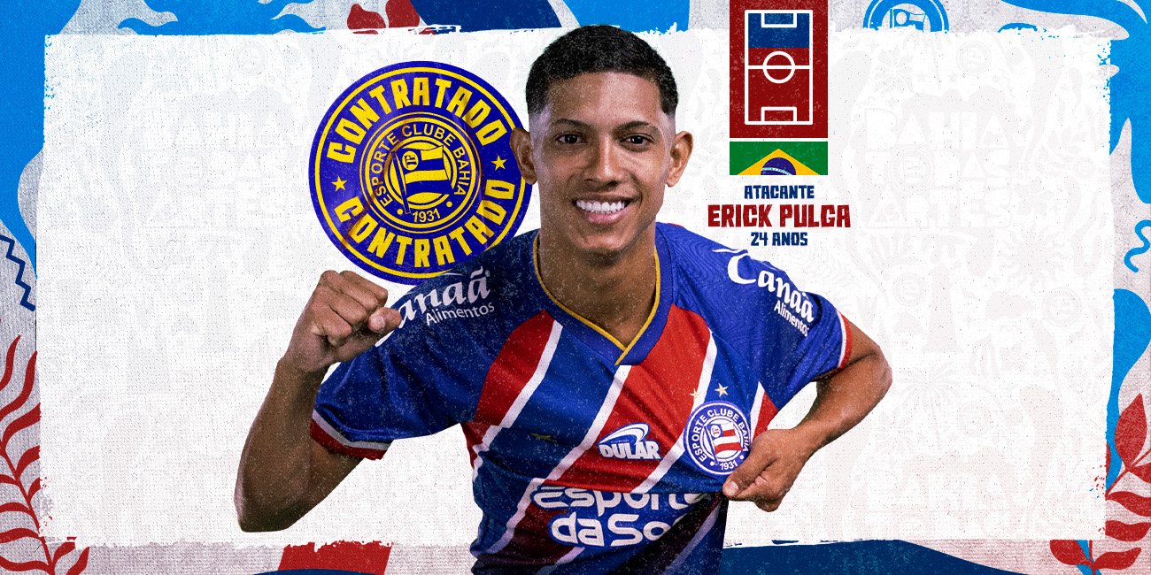 Bahia anuncia Erick Pulga com brincadeira a personagem de desenho animado