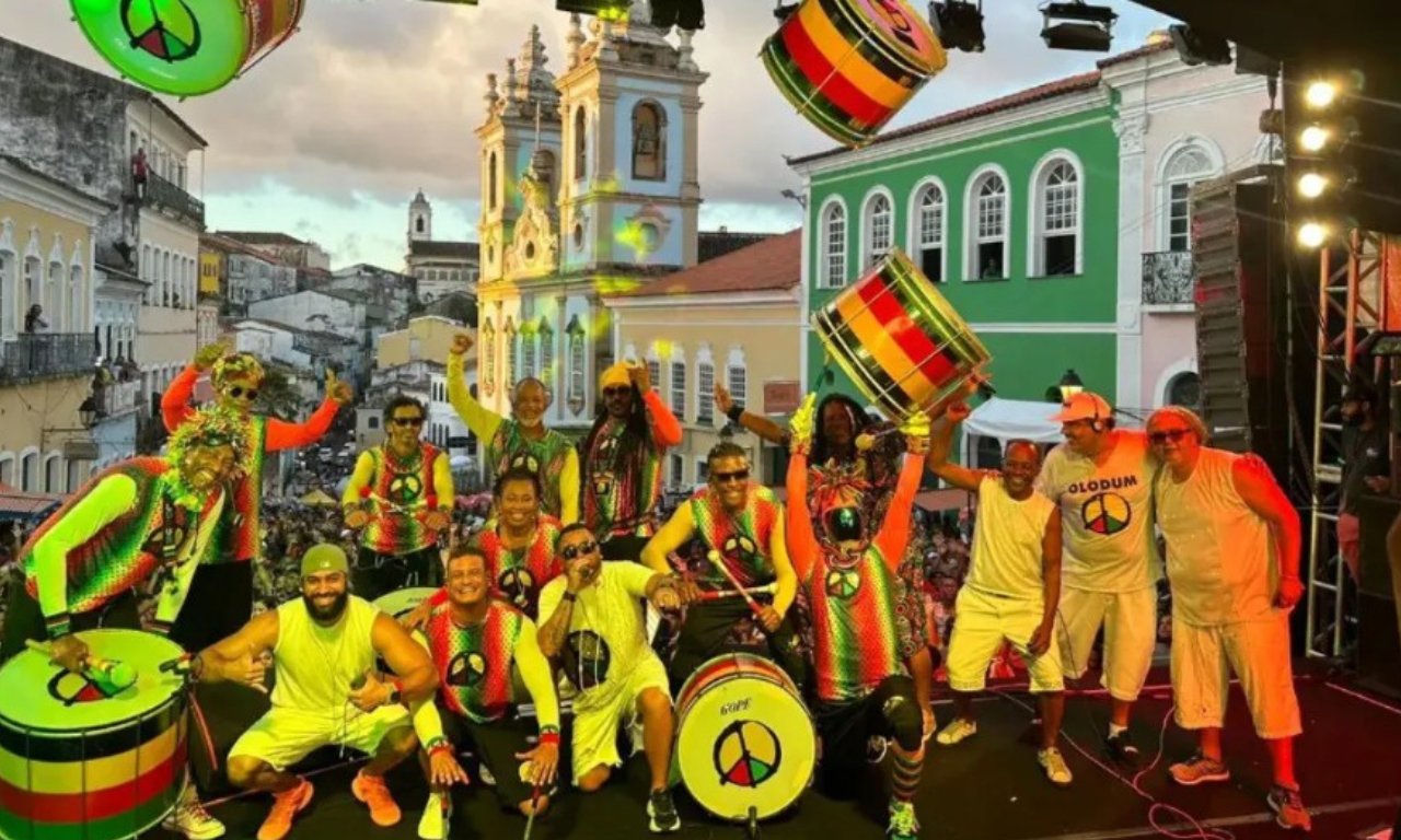 Bloco Olodum celebra 45 anos com ensaio gratuito no Pelourinho 