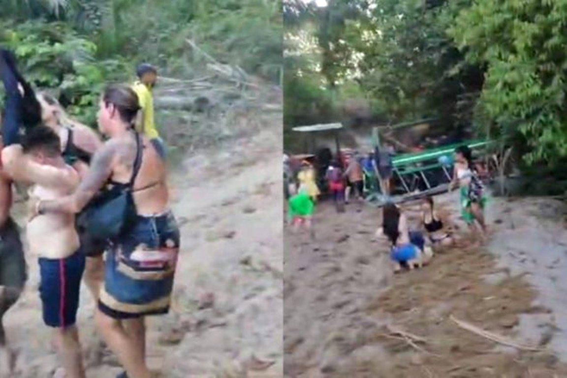 Trator que levava turistas de Boipeba tomba em praia e deixa feridos