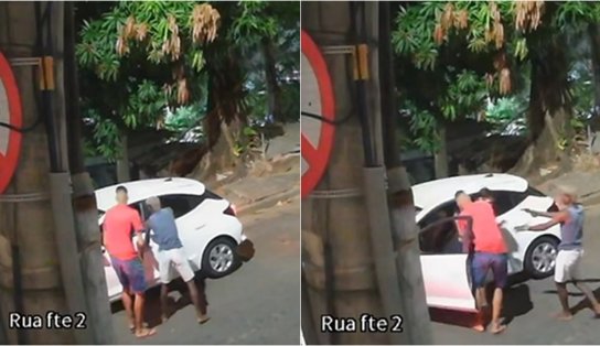 Vídeo mostra momento em que carro é tomado de assalto no Caminho das Árvores