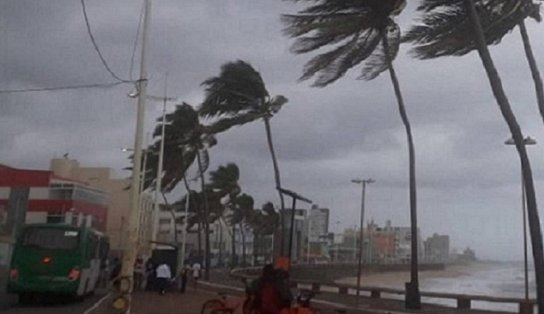 Chuvas e ventanias continuam na capital e grande parte da Bahia neste domingo; veja previsão