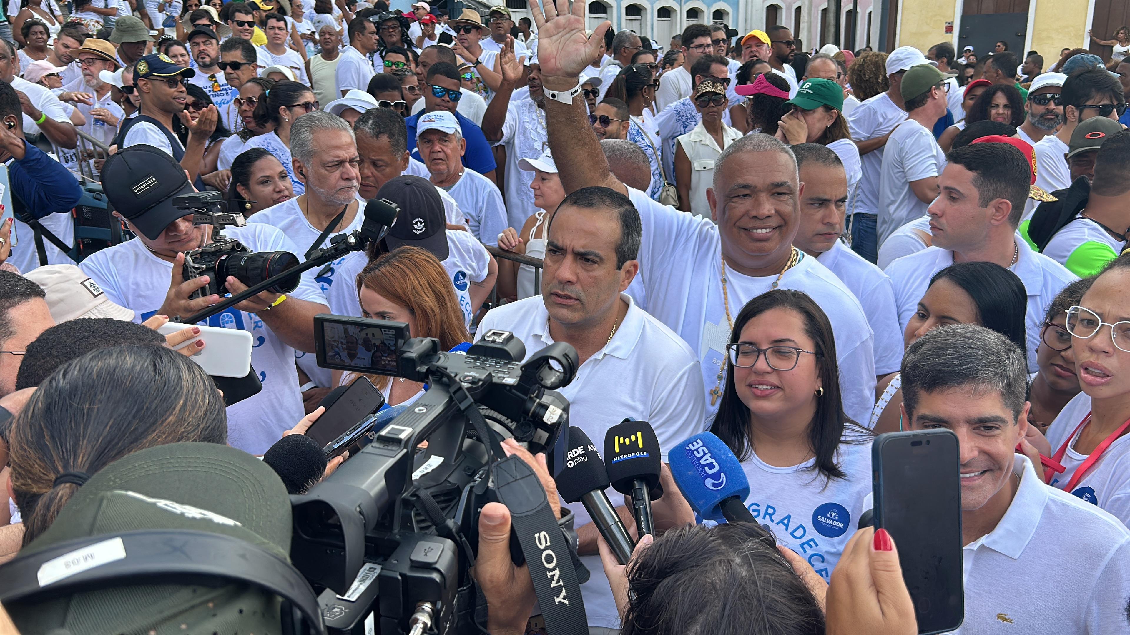 No Bonfim, Bruno Reis fala sobre disputa com governo do estado por área em Plataforma: 'Quero o melhor para a cidade'