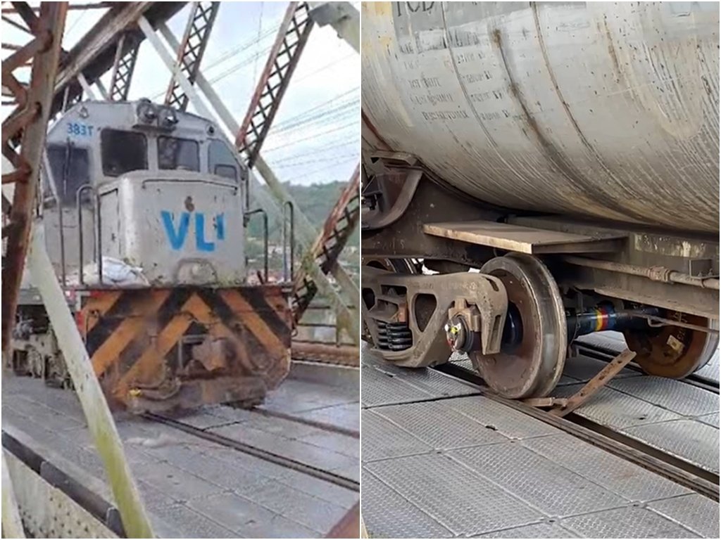 Trem que descarrilhou em ponte do recôncavo é retirado após mais de 12h 