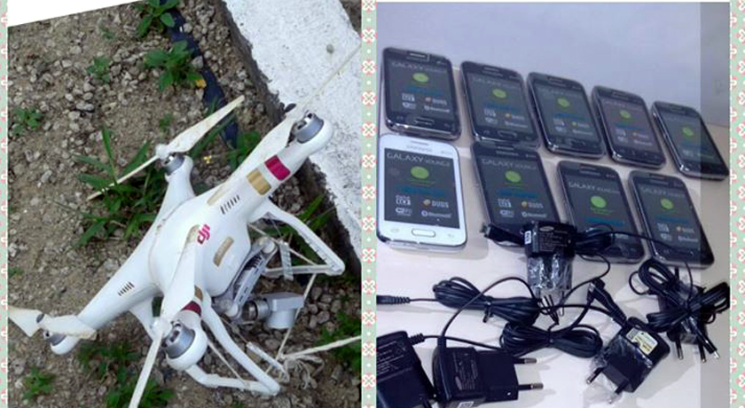 Policiais interceptam drone que levaria celulares para presídio de Eunápolis