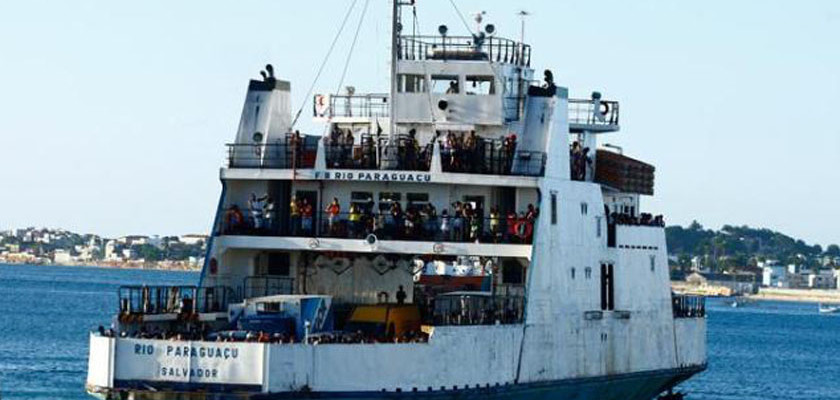 Movimento é tranquilo no ferry boat nesta manhã de 7 de Setembro