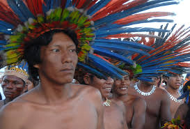 índios fazem manifestação no CAB por demarcação de terras índigenas