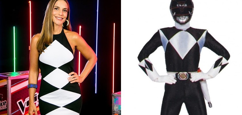 HORA DE MORFAR: Ivete usa vestido estranho e é comparada a Power Ranger preto