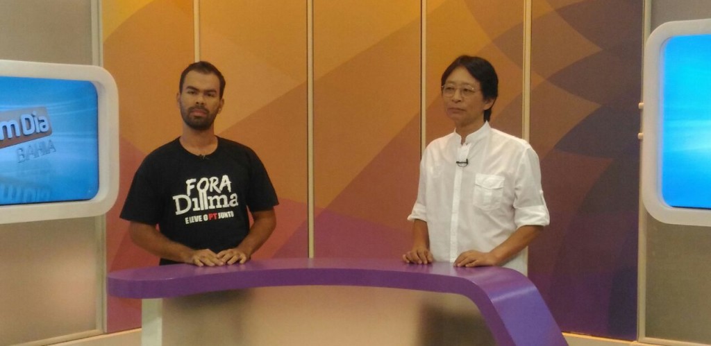 CLIMA NERVOSO: Representantes de movimentos pró e contra governo batem boca durante debate na TV Aratu; Assista