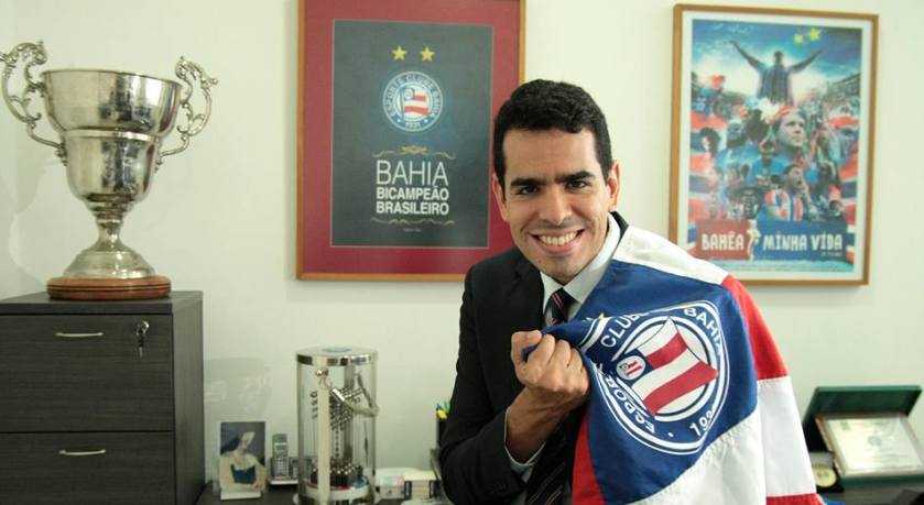 BAHIA: Rubro-negros tiram sarro da fama de &#8216;pé frio&#8217; do presidente tricolor Marcelo Sant&#8217;Ana