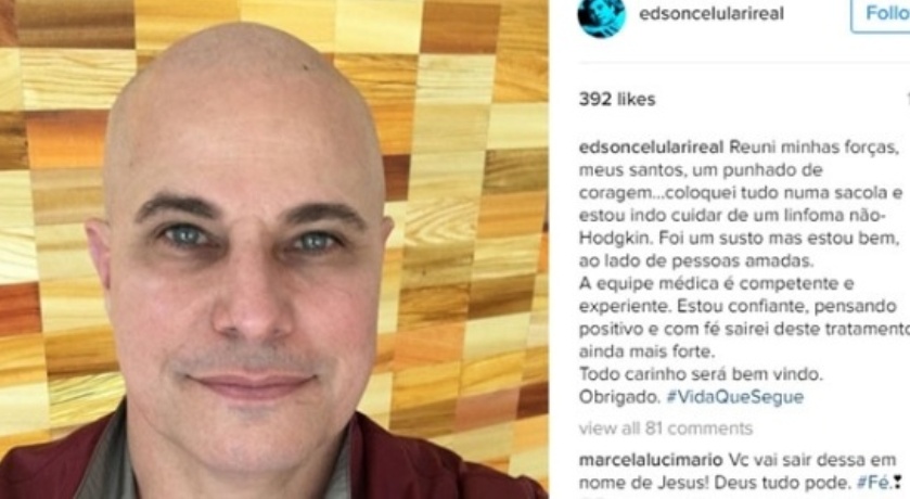 Ator Edson Celulari é diagnosticado com câncer e inicia tratamento