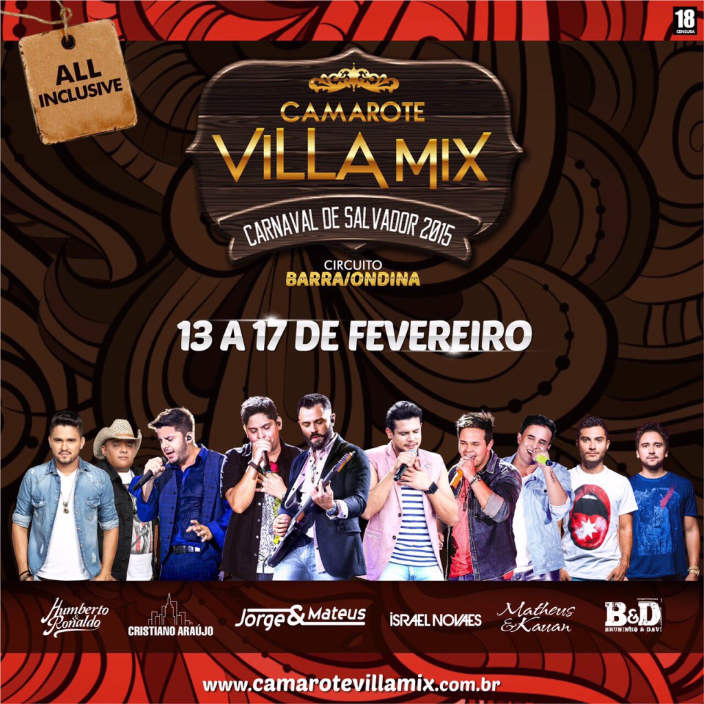 Jorge &#038; Mateus se apresentam no Camarote Villa Mix 2015