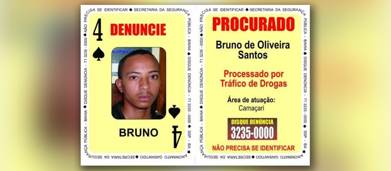 CARTA MARCADA: Quatro de Espadas do Baralho do Crime é responsável por mortes em Camaçari