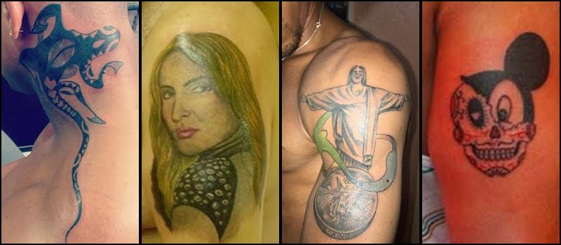 DE ARREPIAR A PELE: Listamos as PIORES tatuagens de artistas brasileiros; Ou seja, NUNCA faça isso em você!