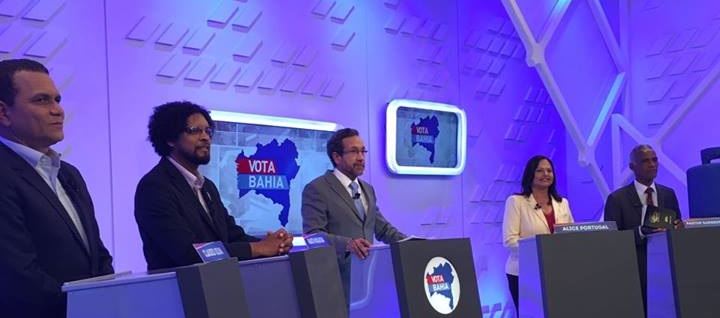 Confira as primeiras declarações dos candidatos à prefeitura ao chegar para o debate da TV Aratu