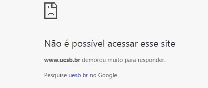 CYBER INVASÃO: Site da Uesb é hackeado com mensagem anti-ocupação, O portal continua fora do ar