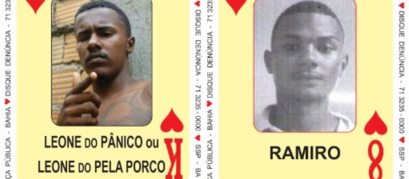 CARA NO SOL: SSP baiana divulga novos integrantes do Baralho do Crime; Confira