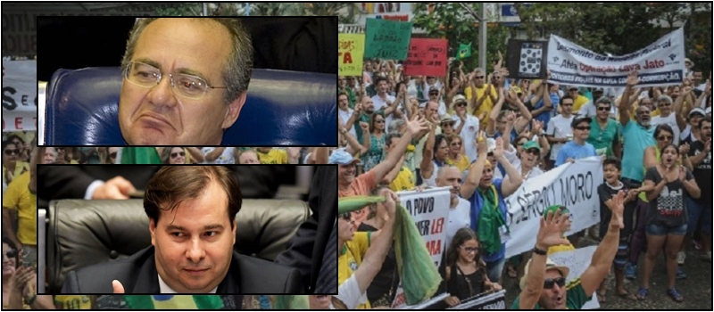 ANTICORRUPÇÃO: Alvos dos protestos, Renan e Câmara dos Deputados dizem respeitar manifestações