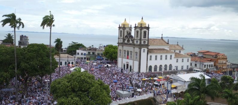 VISÃO DA FÉ: &#8216;Superdrone&#8217; capta dimensão aérea da devoção ao Senhor do Bonfim; veja vídeo