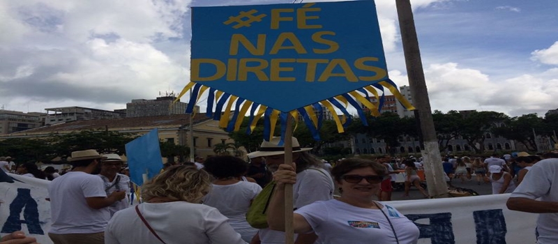 &#8216;DIRETAS JÁ&#8217;: Protesto na Lavagem do Bonfim pede saída de Temer e novas eleições