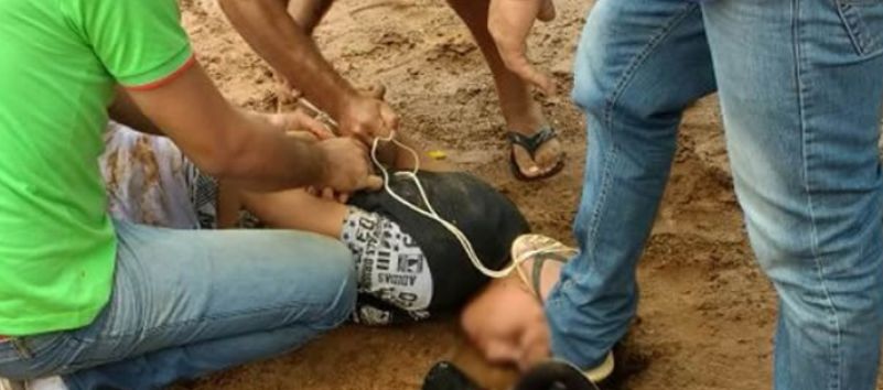 Em assalto frustado, bandido é rendido e amarrado por populares em Barreiras